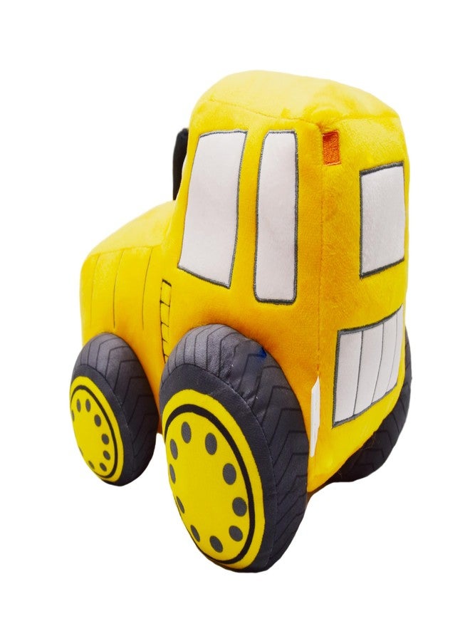 YONLIT Soft Plush Tractor Stuffed Truck Toy Super Cute Car Plushie Throw Pillow Excellent Gifts for Kids or Birthday Party 12 Inches (Yellow) - Image 4